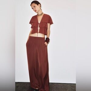 🆕 ZARA Flowy Wide Leg Pants NWT